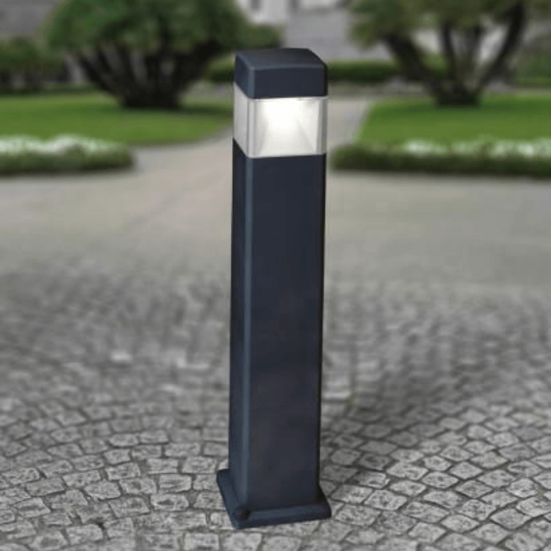 Bolardo LED Elisa 80 CM 10W Blanco Cálido Exterior De Tecnopolímero - Wattko